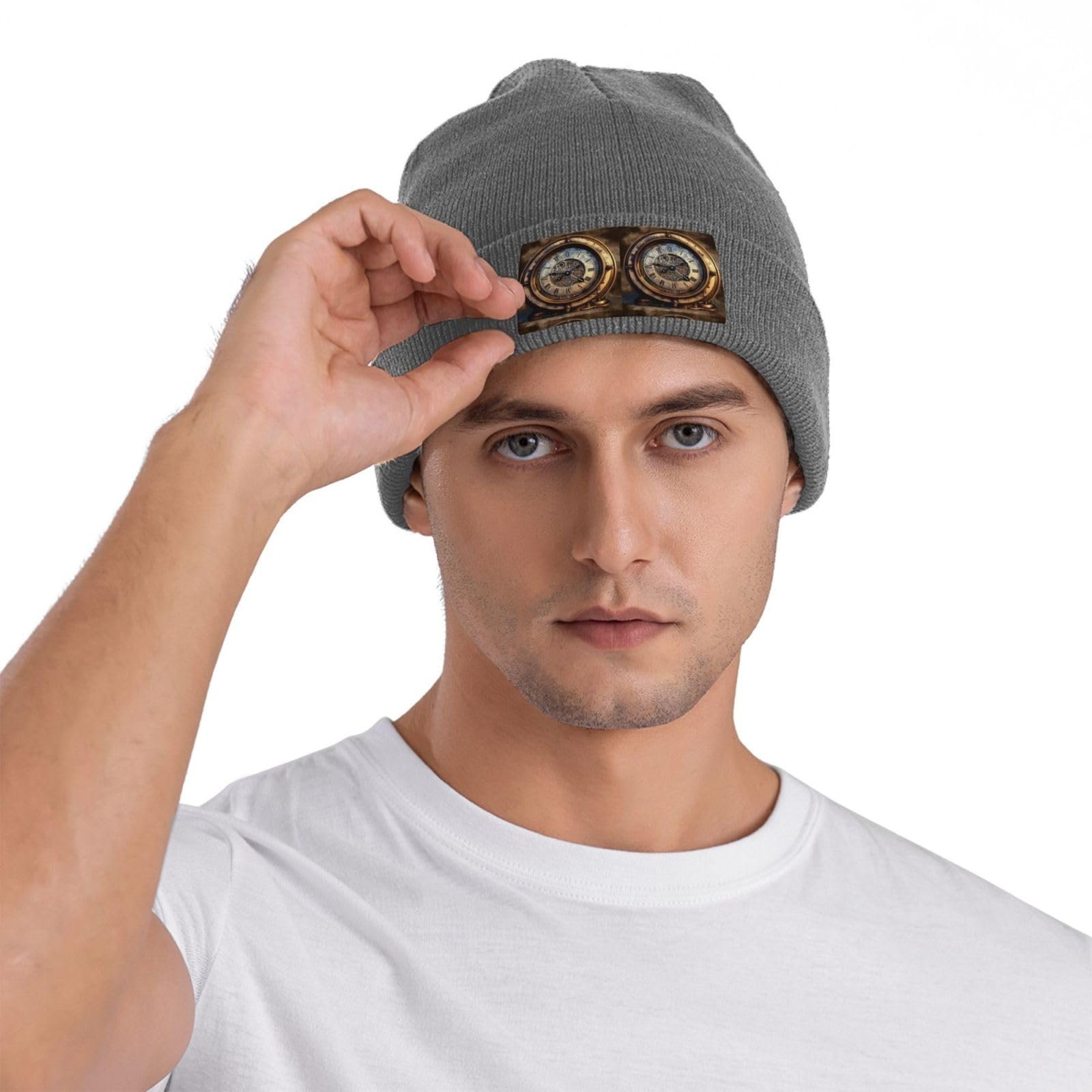 В'язана шапка Steampunk для жінок, зимова тепла, slouchy, skull, з манжетами, фото №8 В'язана шапка Steampunk для жінок, зимова тепла, slouchy, skull, з манжетами, фото №8