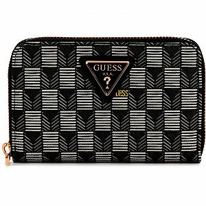 Кошелек GUESS G Wave SLG Medium Zip Around Черный Логотип - Фото 1