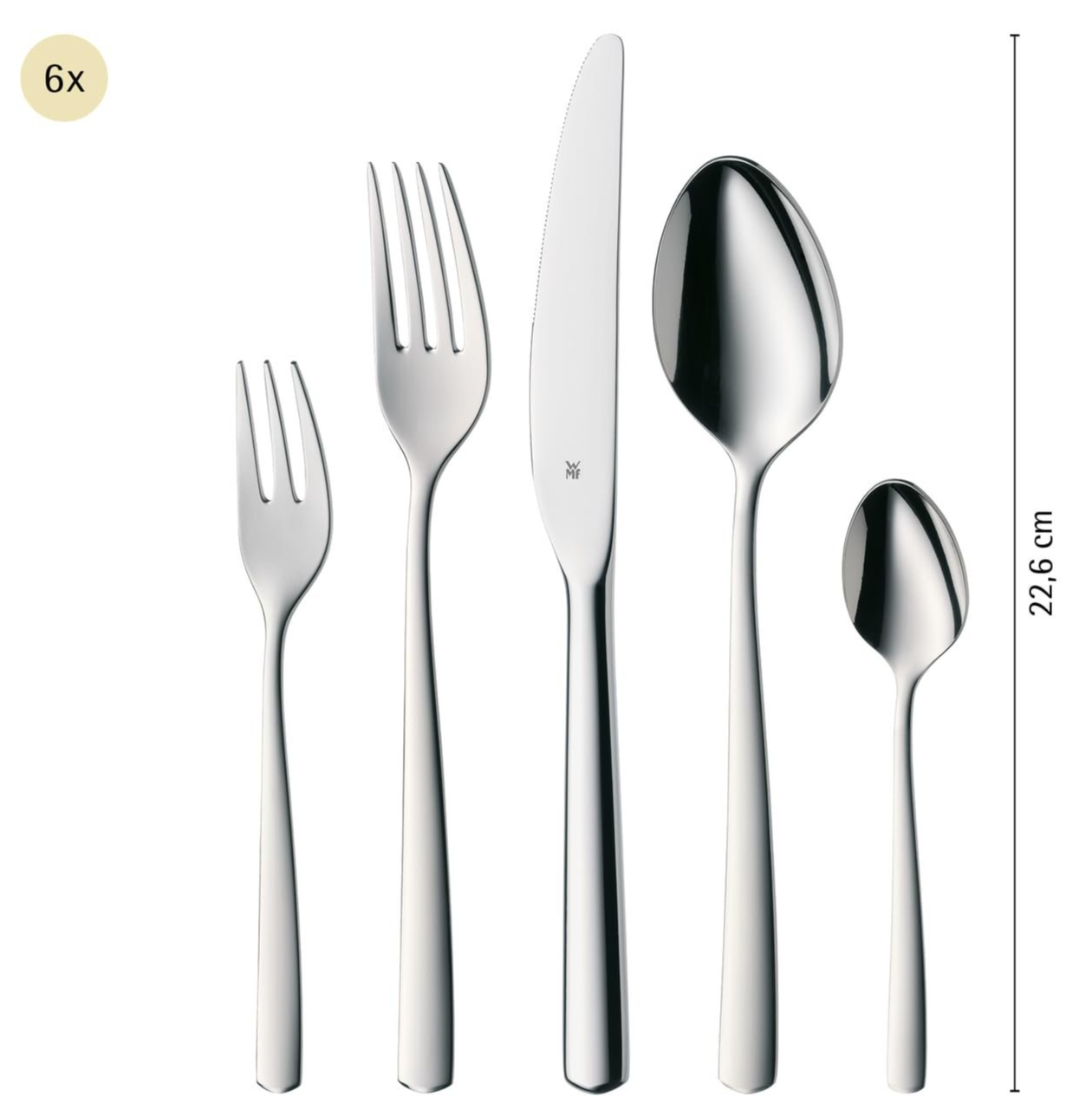 Набор столовых приборов WMF Boston / 30 предметов / Нержавеющая сталь / Серебристый, фото №3