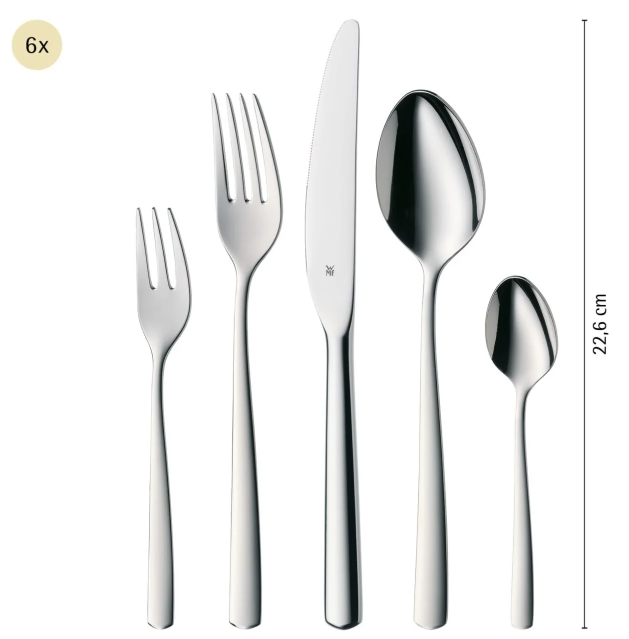 Набор столовых приборов WMF Boston / 30 предметов / Нержавеющая сталь / Серебристый, фото №3