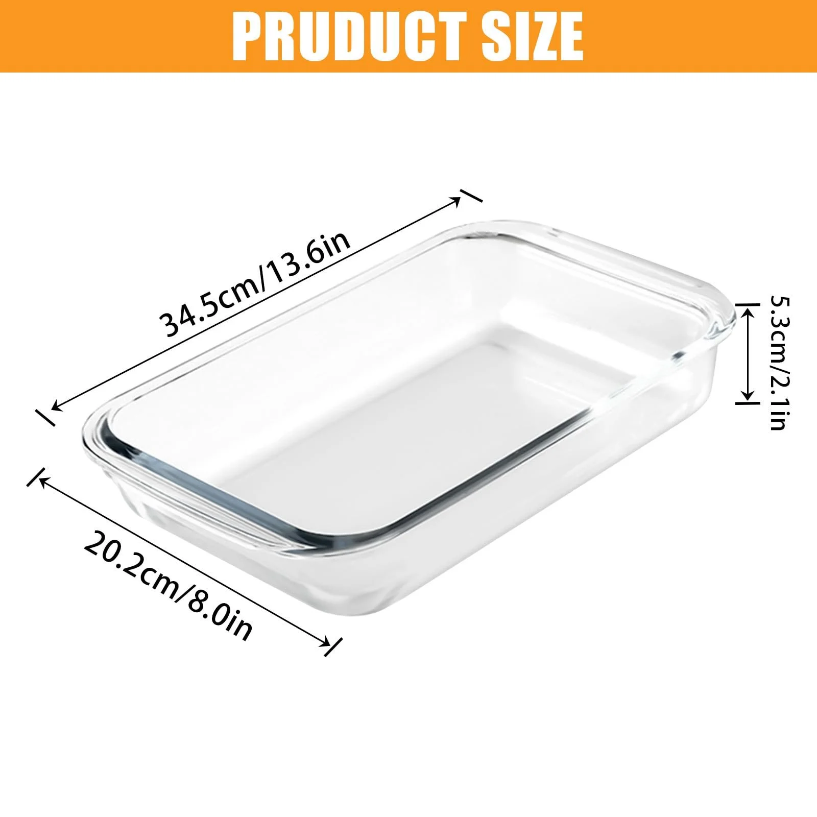 Форма для запекания Glass Oven Dish 1.6 л Стеклянная прямоугольная с крышкой Прозрачная, фото №2 Форма для запекания Glass Oven Dish 1.6 л Стеклянная прямоугольная с крышкой Прозрачная, фото №2