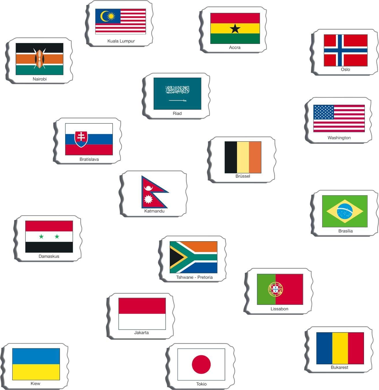 Пазл Larsen L2 Прапори 80 елементів, фото №3 Пазл Larsen L2 Прапори 80 елементів, фото №3