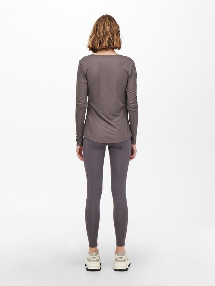 Топ із запахом ONPNORI LS WRAP TOP 15236598-Sparrow Only Play Темно-коричневий XS, фото №4