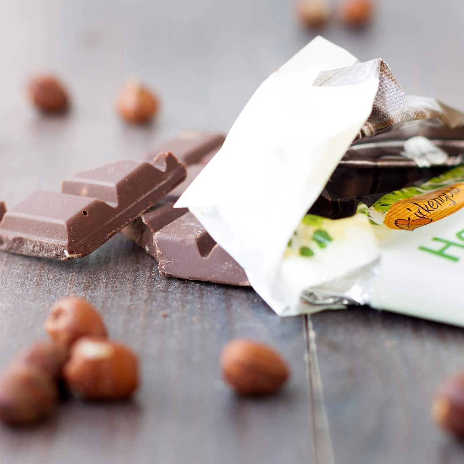 Шоколад Birkengold Hazelnut 100 г, 55% какао, з ксилітолом, Fair Trade, веганський, фото №2