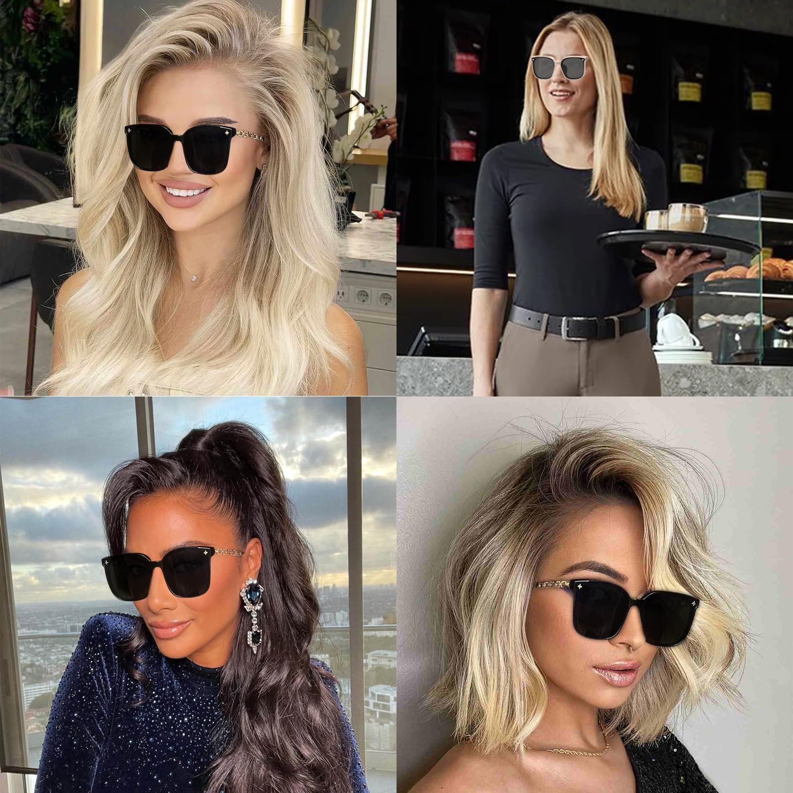 Сонцезахисні окуляри DKDDSSS, 3 шт., великі, прямокутні, фото №6