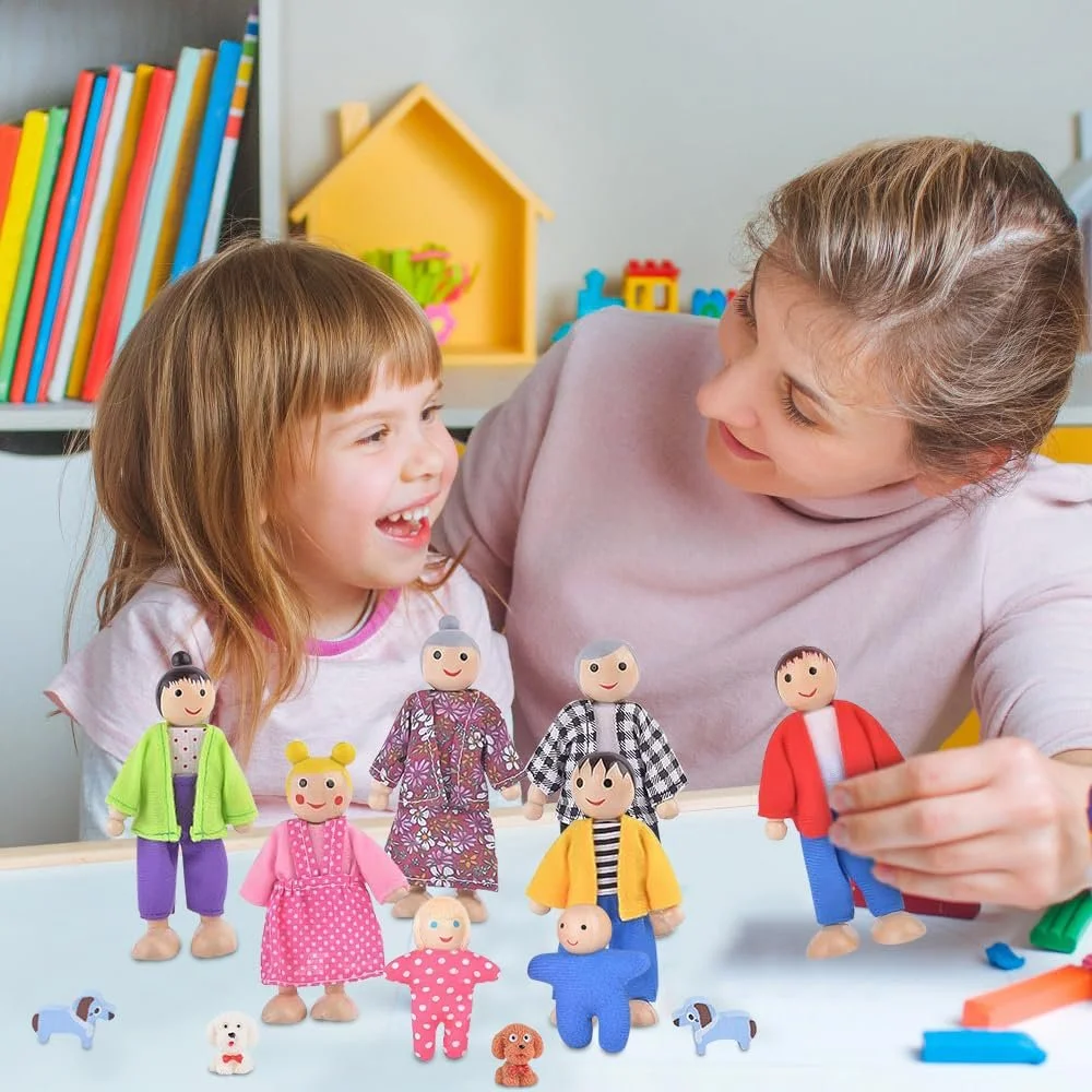Ляльки для лялькового будиночка Сімейний набір 12 штук, фото №7 Ляльки для лялькового будиночка Сімейний набір 12 штук, фото №7