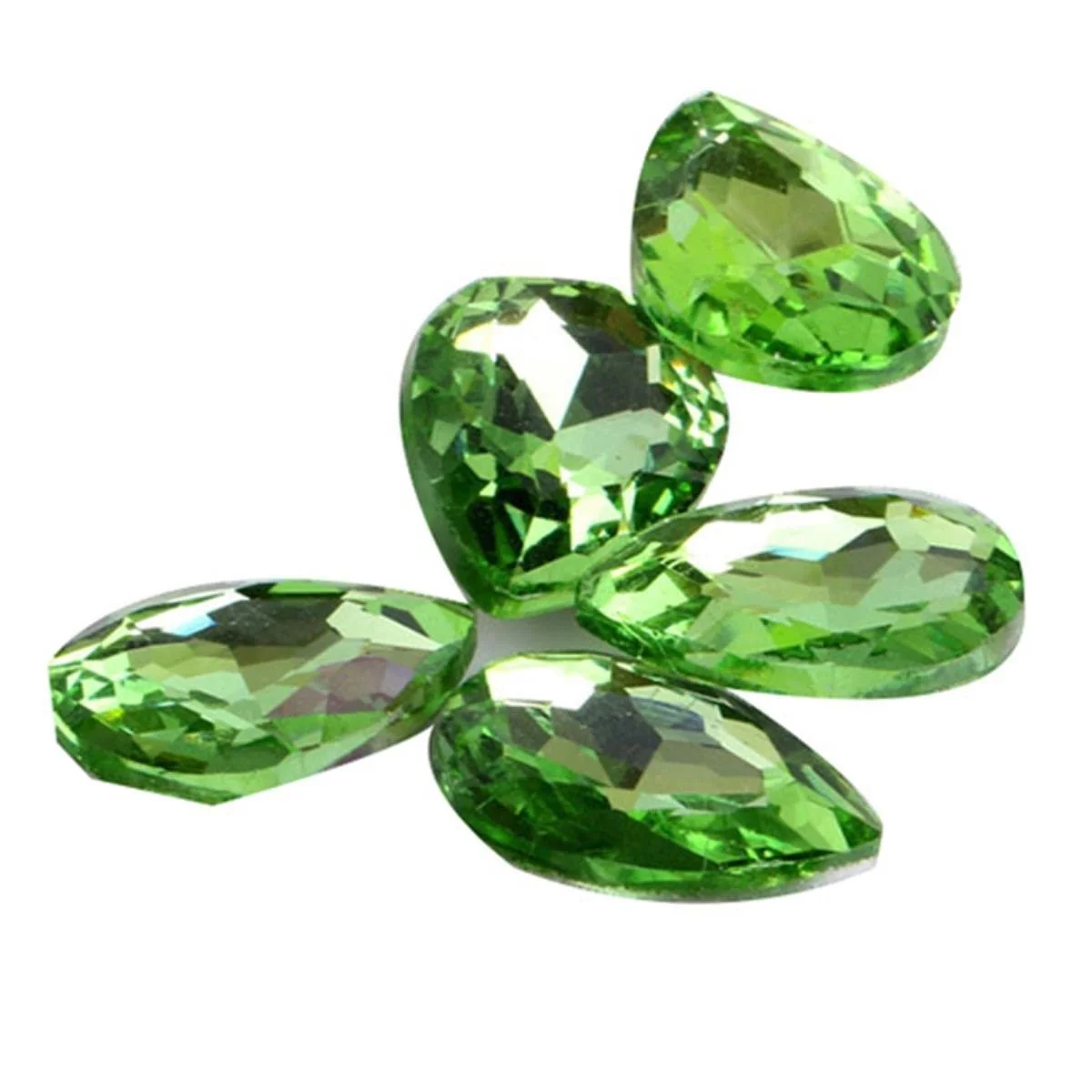 Стрази грановані 6 7 8 10 13 18 20мм, 10шт Золоті 13x18мм, фото №4