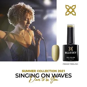 Гель-лак Bluesky Friday Feeling Ss2121 10 мл, бронзово-коричневый, золотой перламутровый шиммер, металлик synthetic.ua - Фото 1