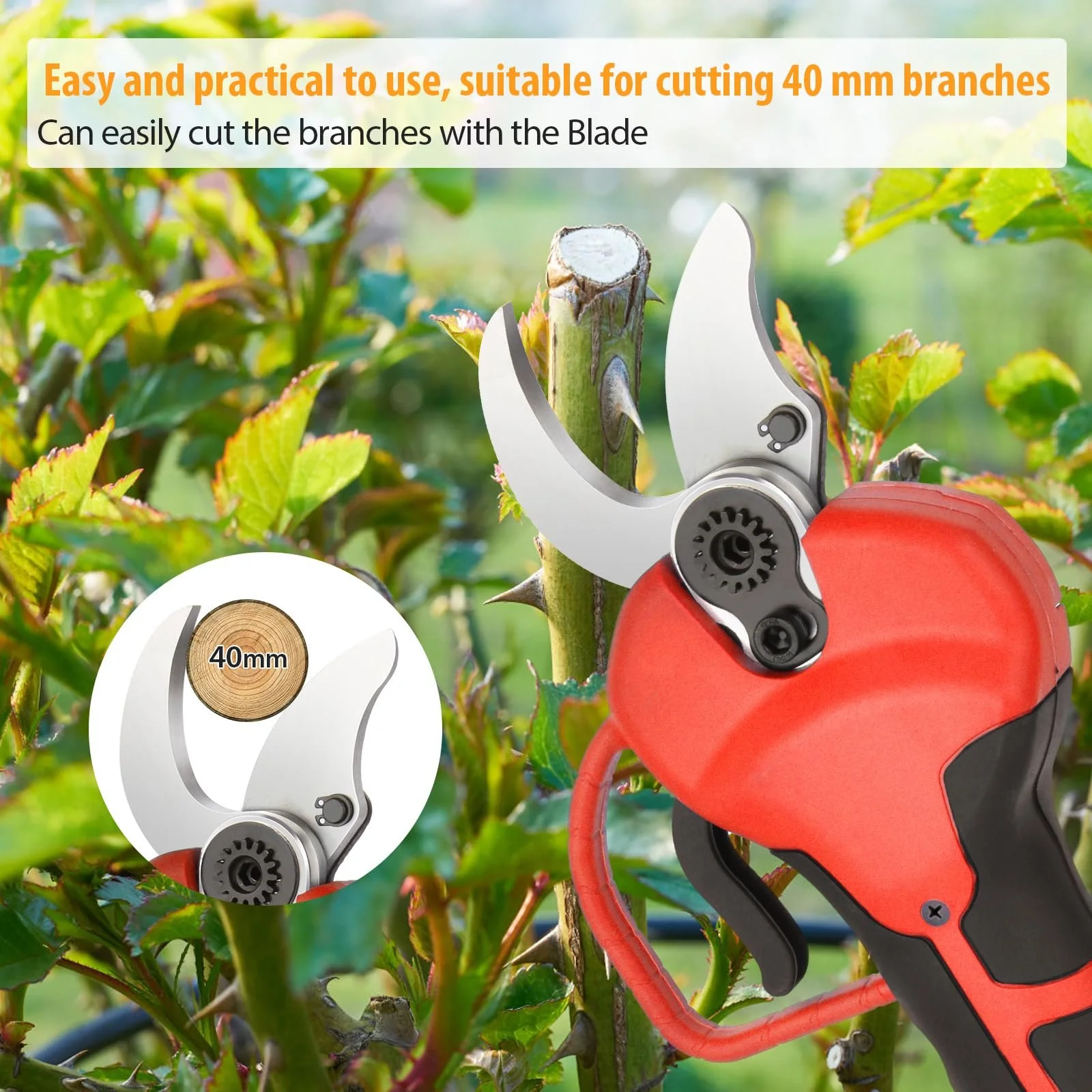 Акумуляторний секатор 21 V 2 x 3000 mAh, фото №5