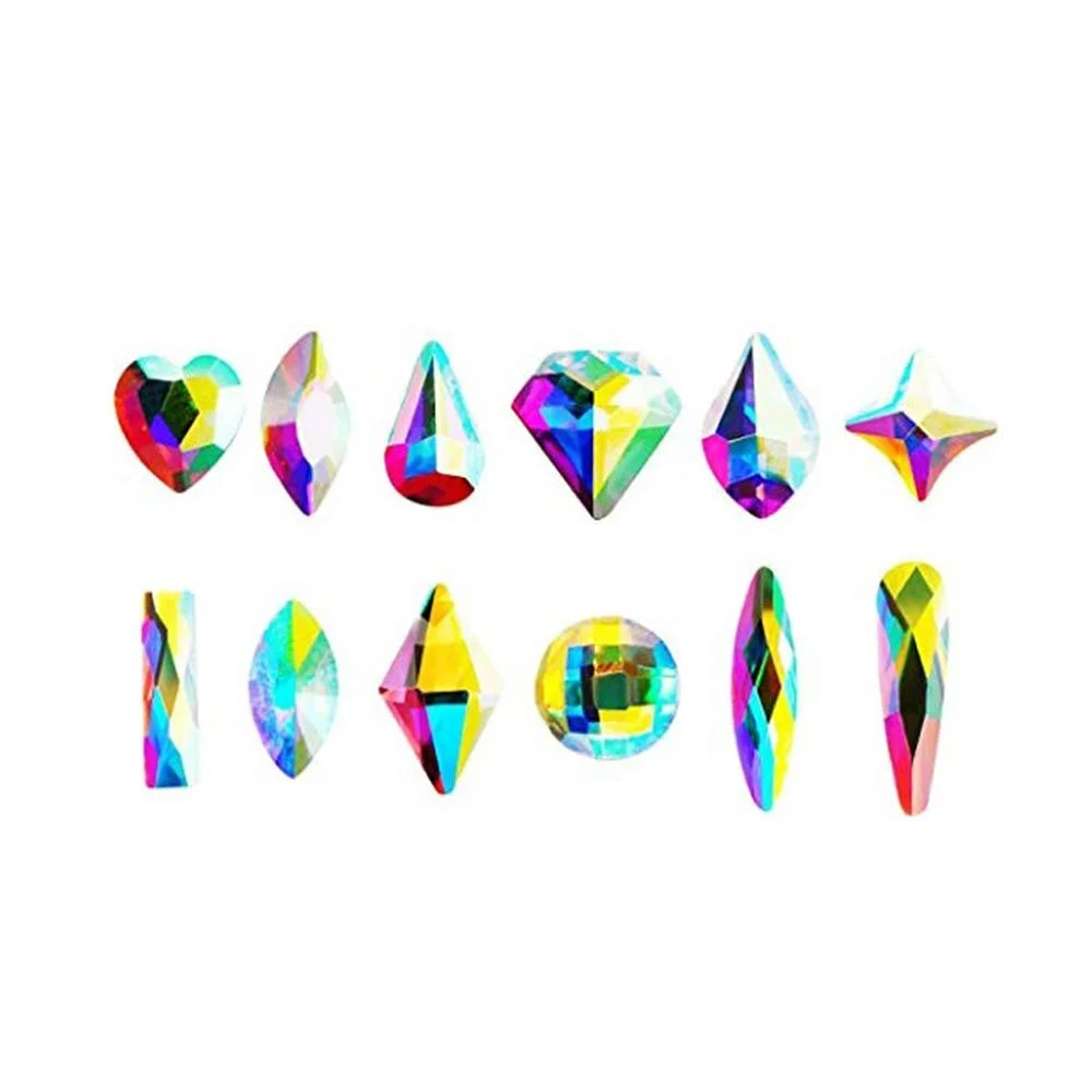 Стразы для ногтей с блестками Различные формы для макияжа ногтей, лица и тела, 1 упаковка, фото №3