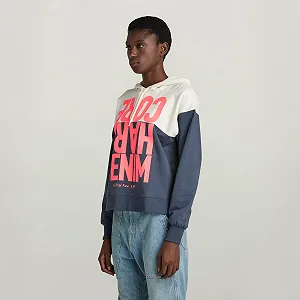 Жіночий світшот G-Star RAW Hard Core Denim Hoodie Color B - S synthetic.ua - Фото 1