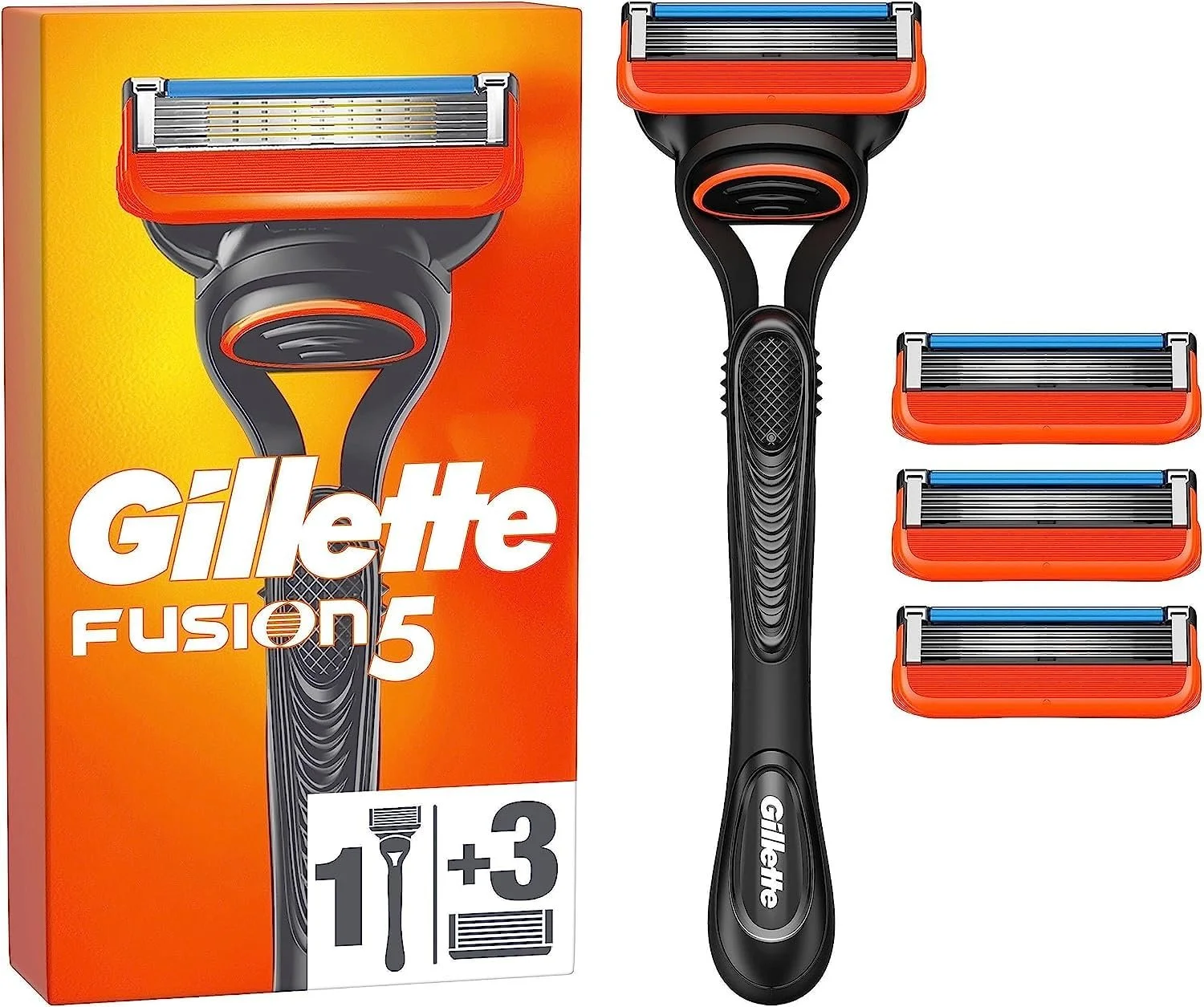 Станок для бритья Gillette Fusion 5 с 4 сменными кассетами, фото №1
