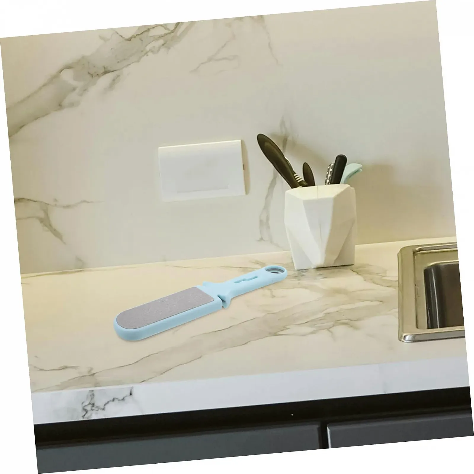 Точильный камень с держателем профессиональный ручной портативный PP Небесно-голубой, фото №5