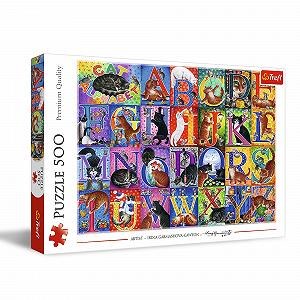 Купити Пазл Trefl Cat Alphabet 500 елементів - Фото 1 Пазл Trefl Cat Alphabet 500 елементів - Фото 1