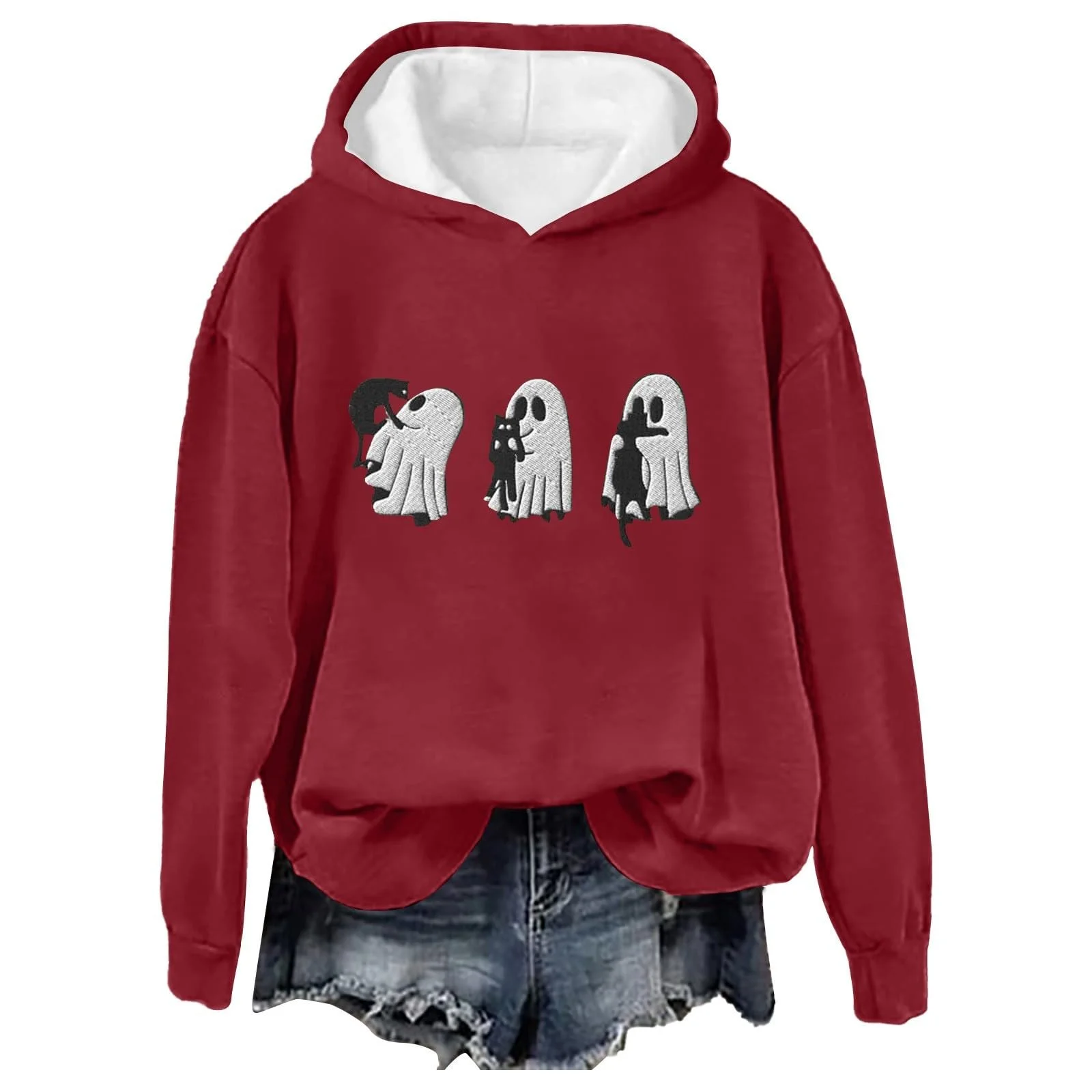 Женский свитшот Generisch с принтом букв, классический рождественский джемпер, семейный комплект, худи с длинными рукавами, женский костюм на Хэллоуин из лоскутов, куртка с капюшоном, фото №1 Женский свитшот Generisch с принтом букв, классический рождественский джемпер, семейный комплект, худи с длинными рукавами, женский костюм на Хэллоуин из лоскутов, куртка с капюшоном, фото №1