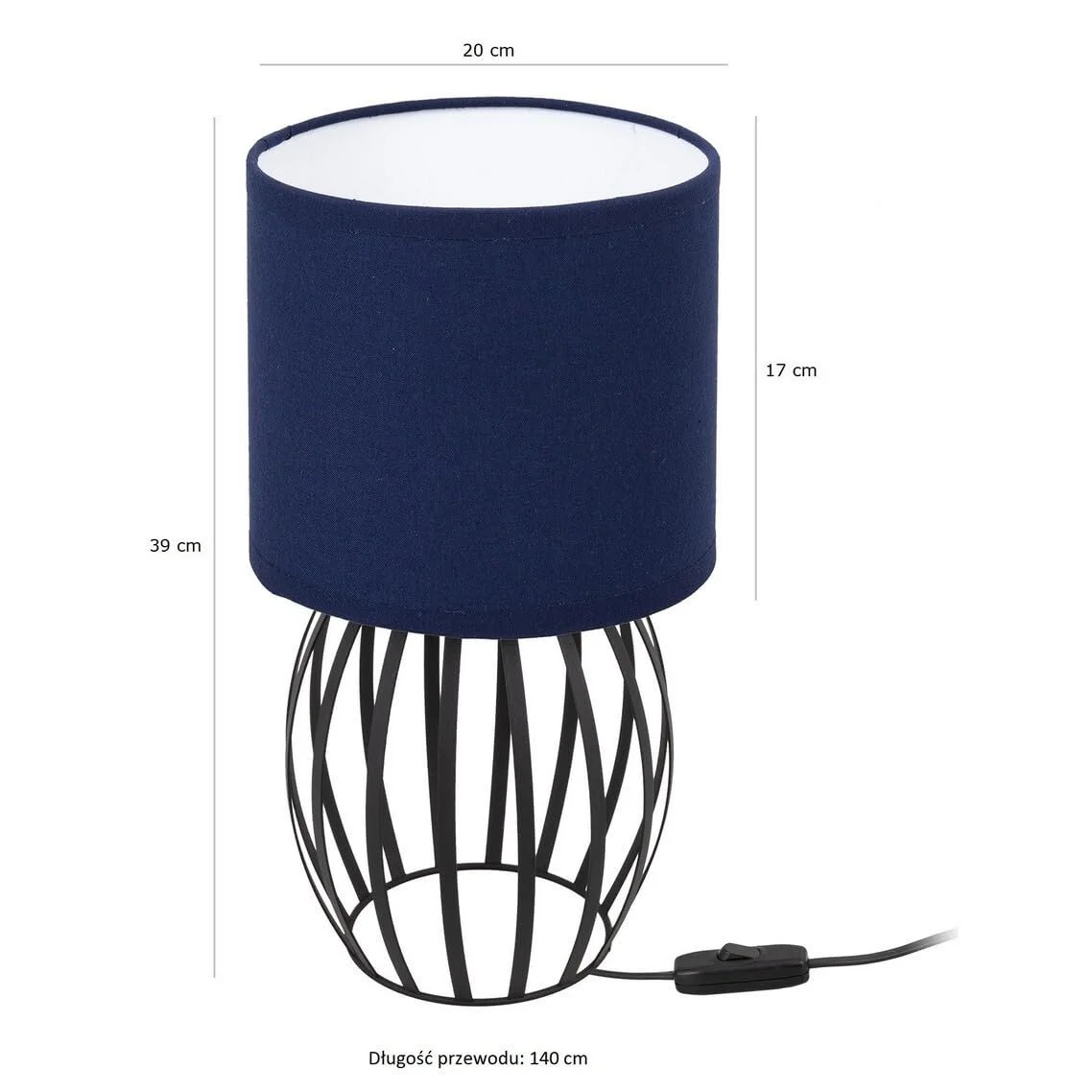 Настільна лампа decorwelt Синя, фото №1