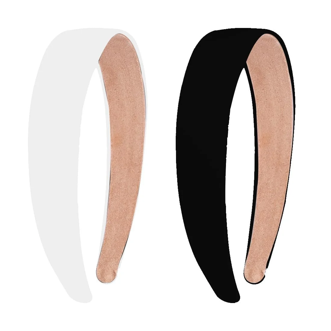 Обруч Атласний Однотонний 3 см Чорний, Білий, фото №1 Обруч Атласний Однотонний 3 см Чорний, Білий, фото №1