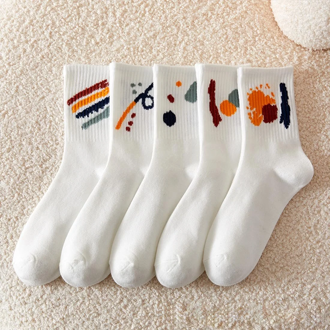 Шкарпетки тенісні Білі EU 39-42, 5 пар, фото №6