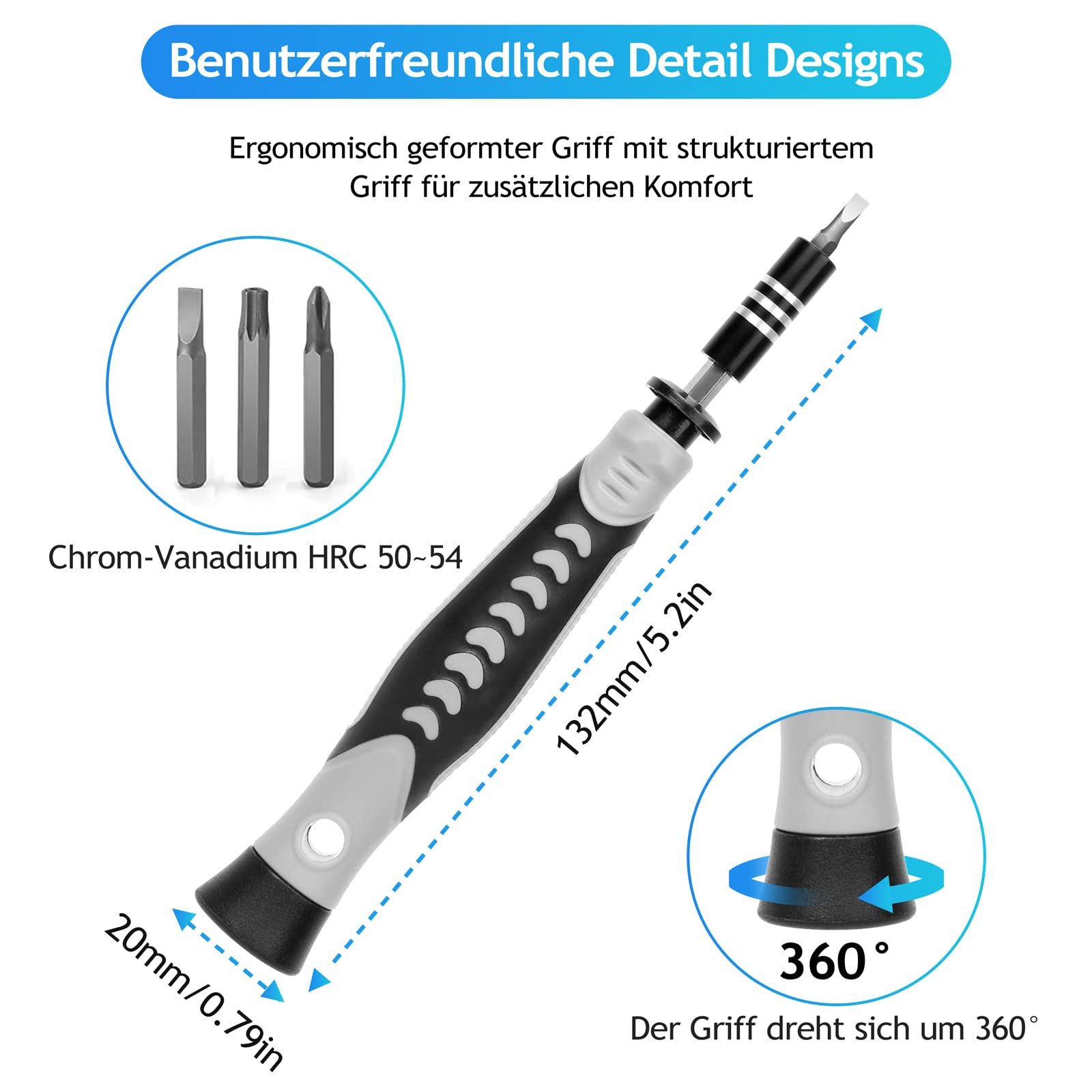 Набір викруток Precision 130 в 1 з 120 насадками для ремонту комп'ютерів Синій, фото №4 Набір викруток Precision 130 в 1 з 120 насадками для ремонту комп'ютерів Синій, фото №4