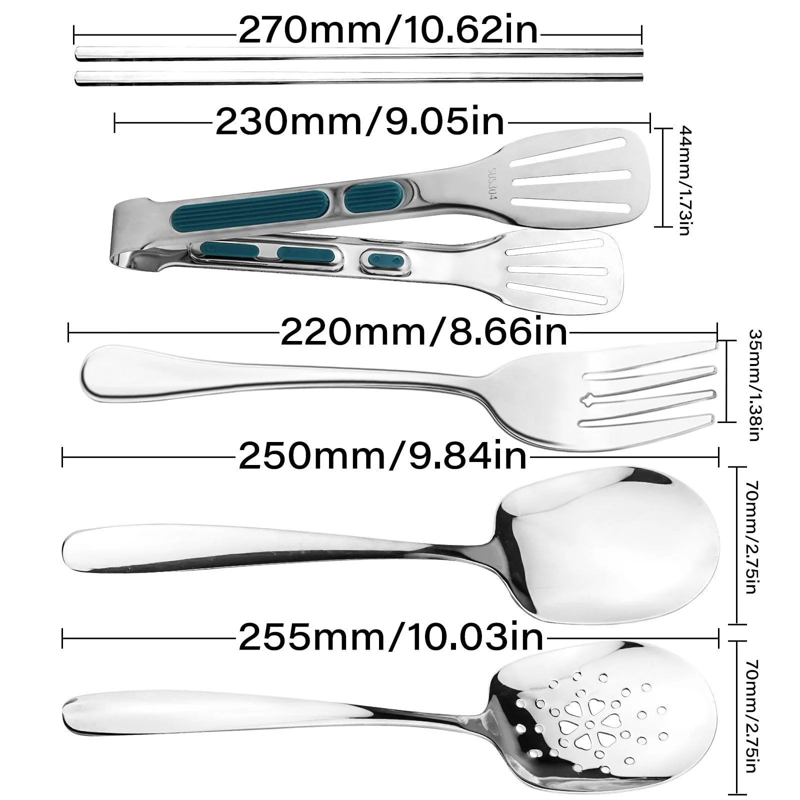 Набір сервірувальних ложок 5 шт, фото №2