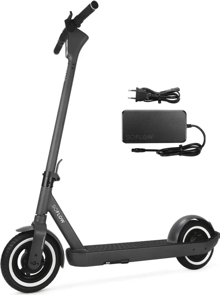 Электросамокат SOFLOW SO ONE PRO / 65 км запас хода / 500 Вт / 10" колеса / 120 кг нагрузка / 22 км/ч / Черный, фото №1