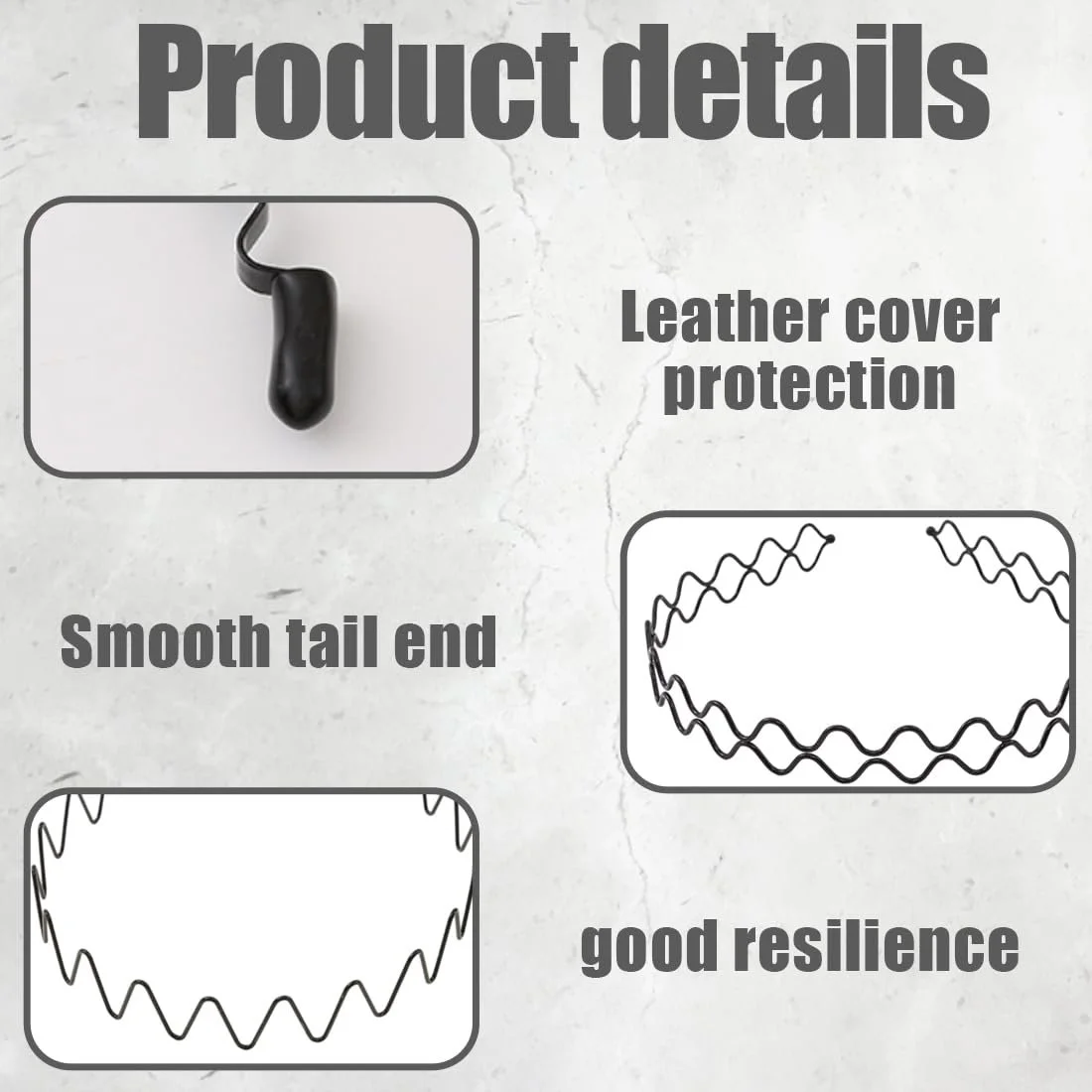 Набір обручів для волосся унісекс Хвиля Чорний, фото №3