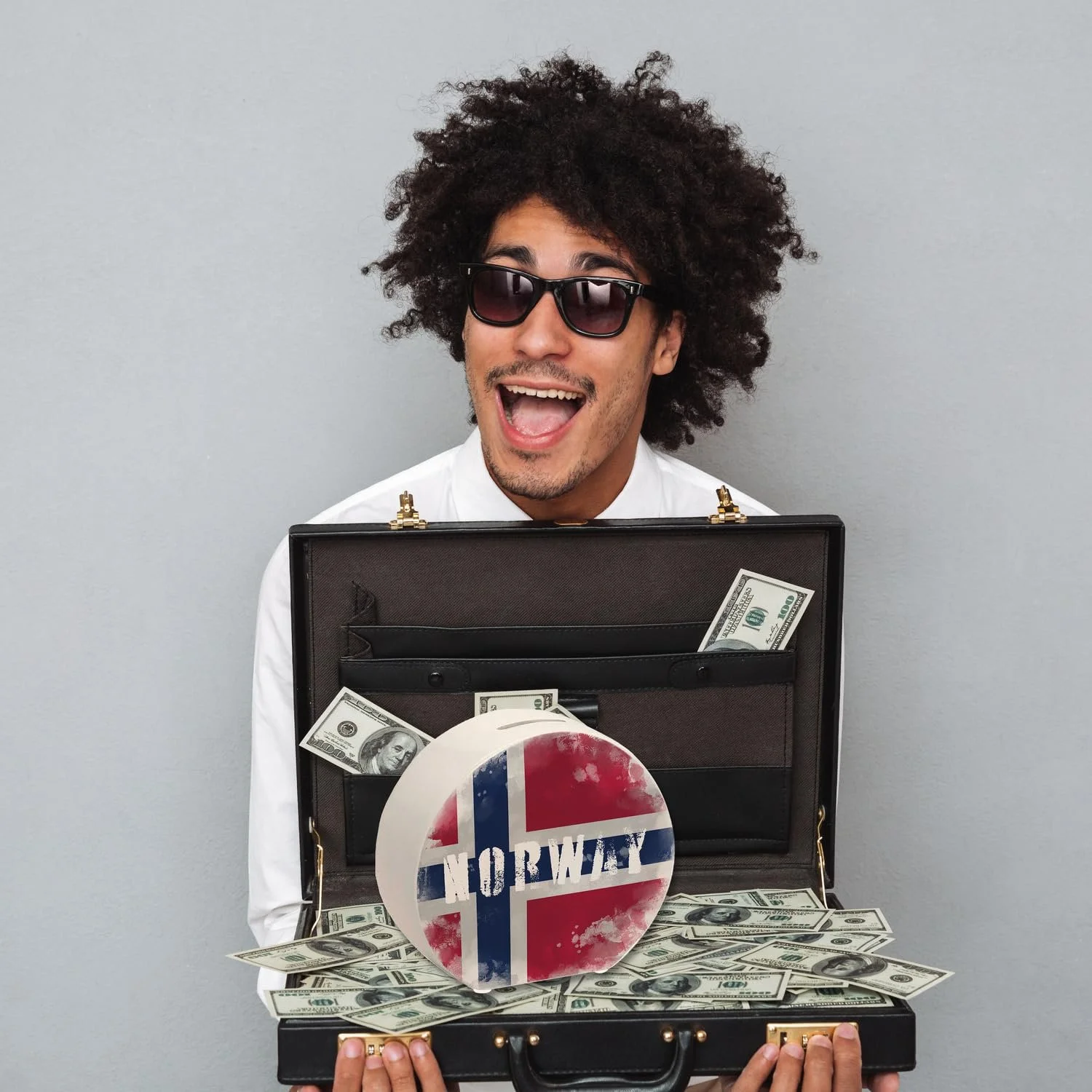 Скарбничка Прапор Норвегії ретро-стиль, фото №5