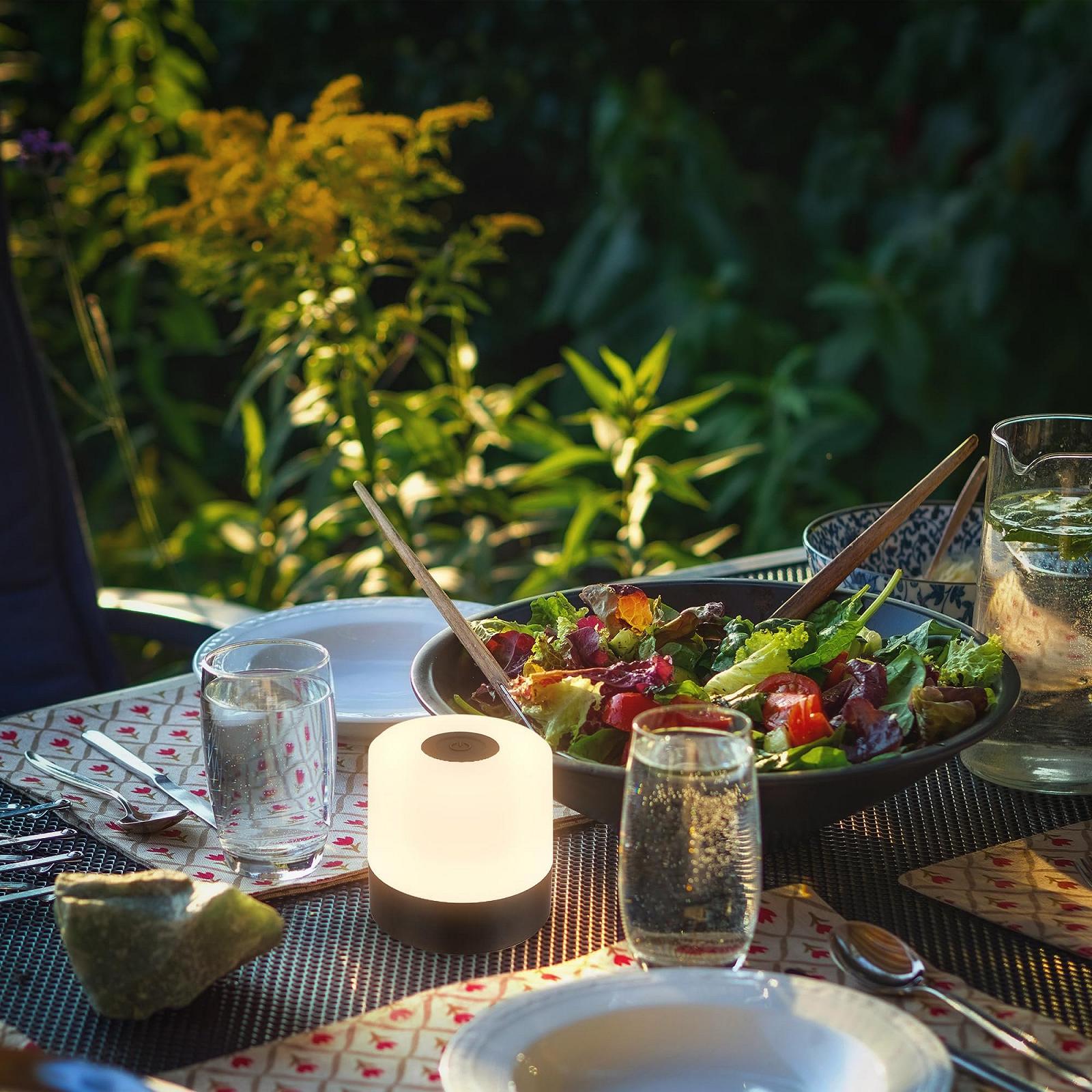 Настільна лампа B.K.Licht Mini LED IP44 7 x 7 см чорна, фото №7