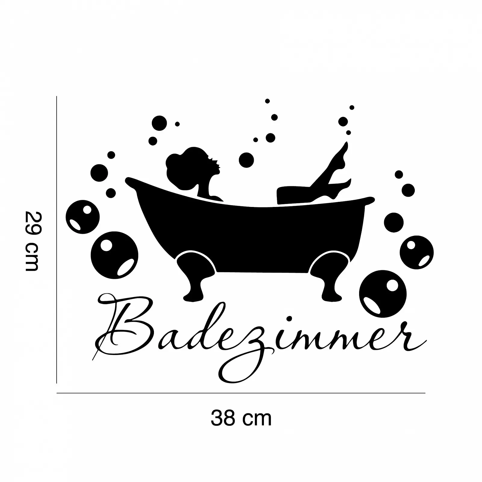 Наклейка на стіну для ванної та туалету 27 x 21 см, фото №5