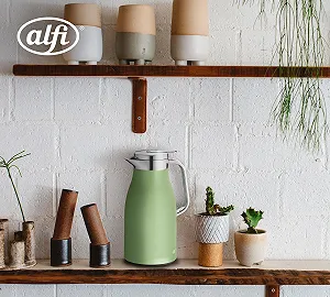 Термос-кавник alfi Skyline 1.0 л, матовий, термос з нержавіючої сталі з гігієнічною вставкою із загартованого скла synthetic.ua - Фото 1