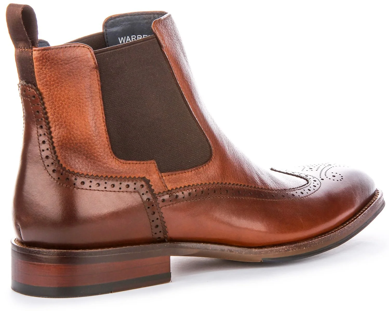 Челсі JustinReess England Warren Чоловічі шкіряні З гострим носком, фото №3