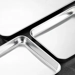 Набор форм для выпечки из нержавеющей стали 23,5 x 17,5 см серебристый synthetic.ua - Фото 1