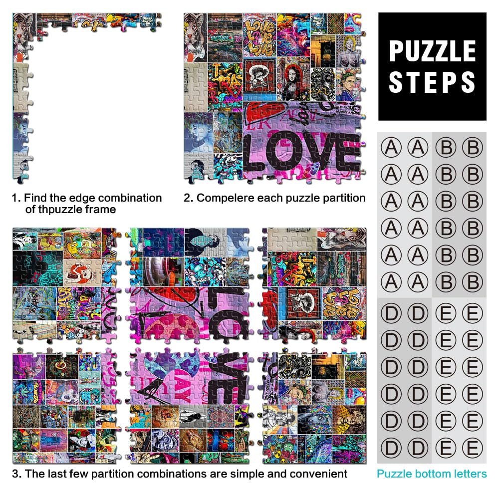 Пазл Graffiti-Kunst 1000 деталей зі 100% переробленого картону 26 x 38 см (10,27 x 14,96 дюйма), фото №2