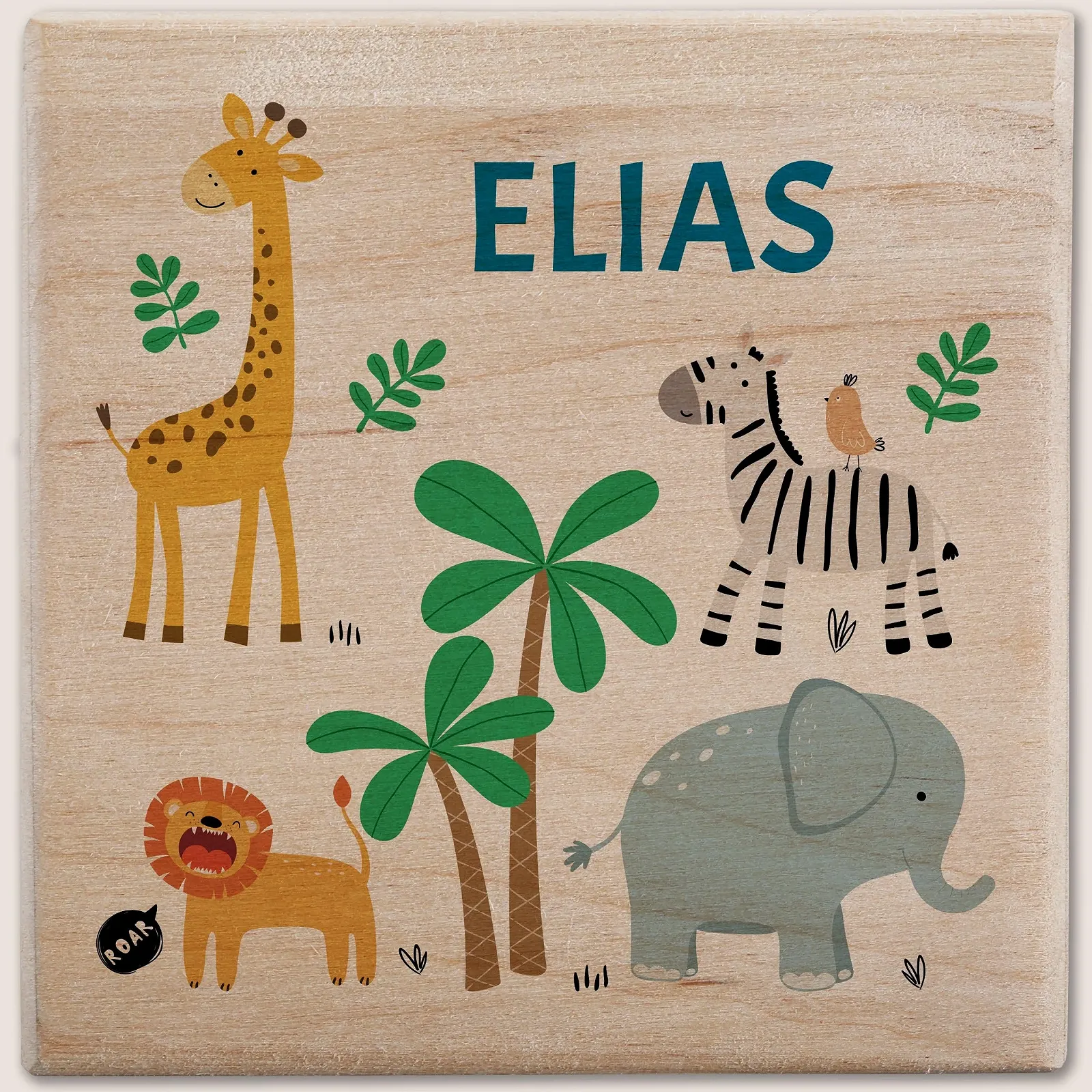 Скарбничка дерев'яна Animals Zoo з замком та ключем, фото №2