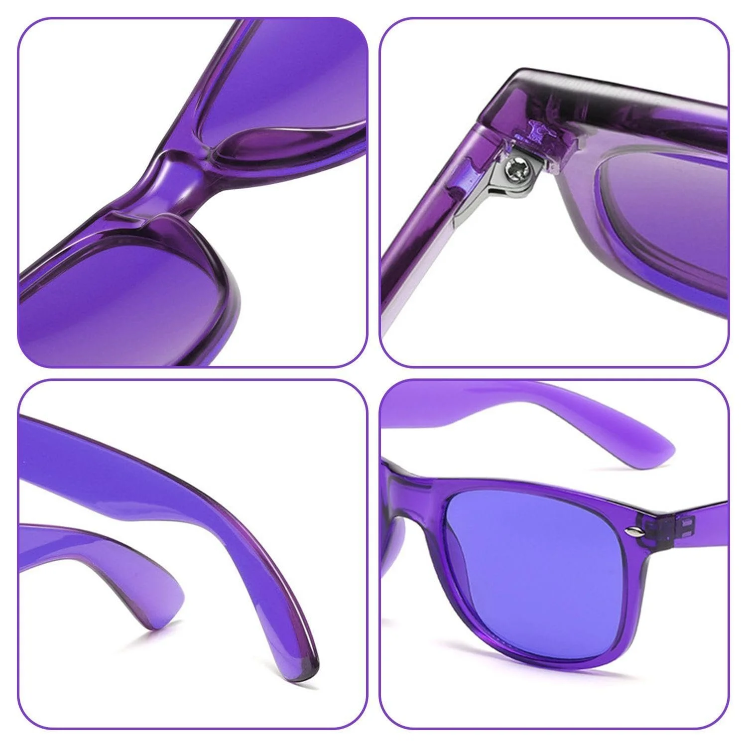 Сонцезахисні Окуляри Квадратні Фіолетовий, Помаранчевий (2 шт), фото №3