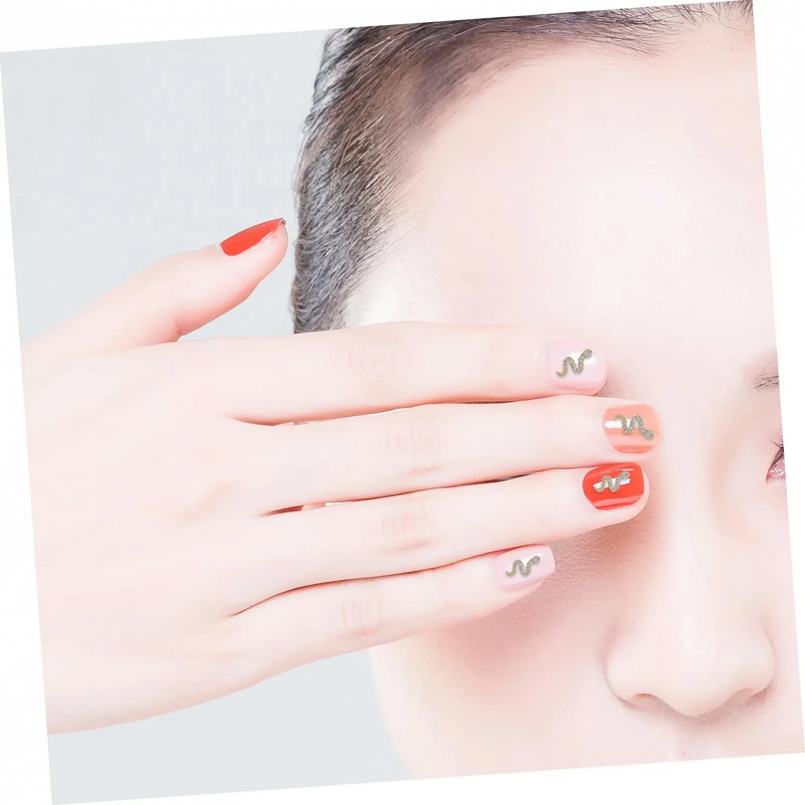 Подвески для ногтей Змея FOMIYES 5 шт. Металл со стразами, фото №7