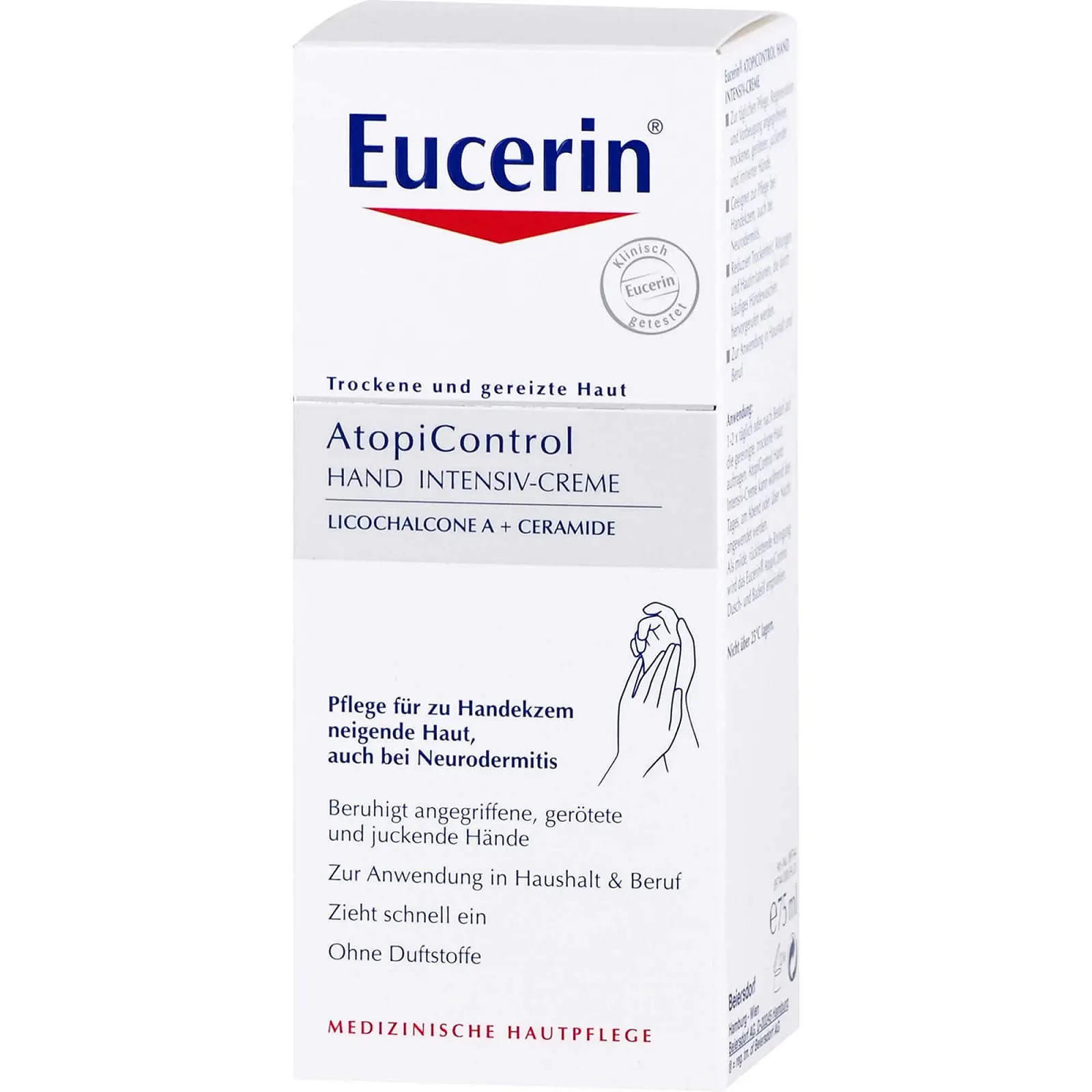 Крем для рук Eucerin AtopiControl Intensive 75 мл, фото №3