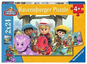 Пазл Ravensburger Children's Puzzle 05588 Dino Ranch Friendship 2 x 24 елементи для дітей від 4 років - Фото 1