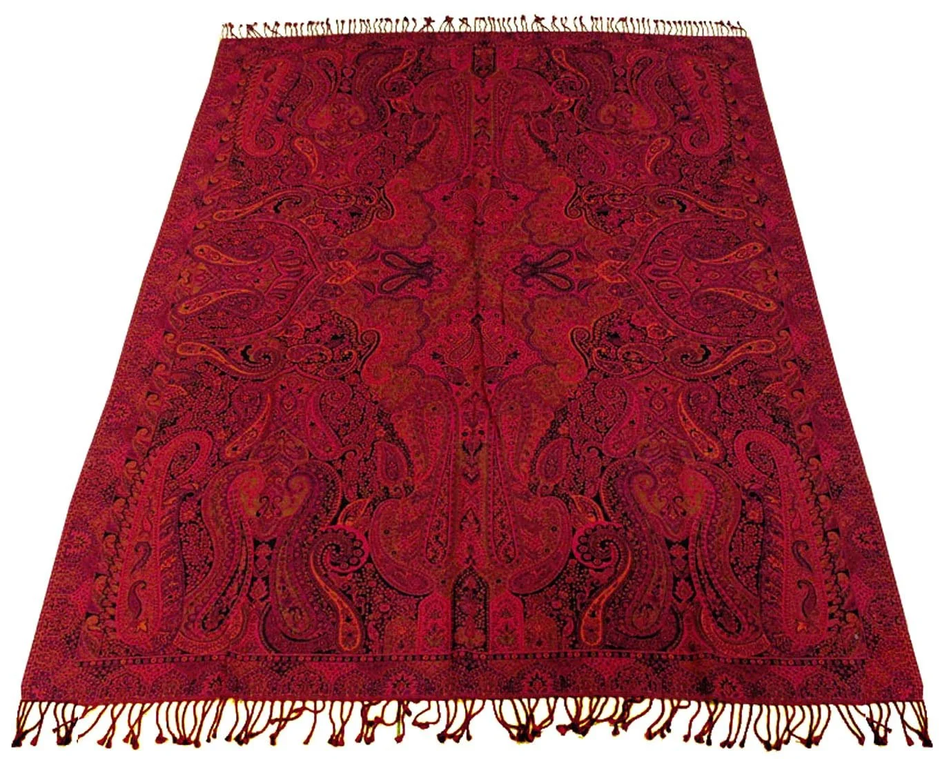 Плед Lorenzo Cana Жаккардове плетіння Бавовна з вовною Merino Lamb, Пейслі, 140 см x 200 см - 96269, фото №1