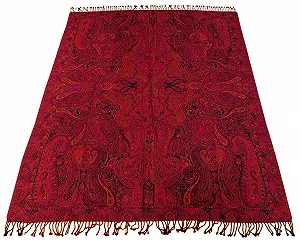 Плед Lorenzo Cana Жаккардове плетіння Бавовна з вовною Merino Lamb, Пейслі, 140 см x 200 см - 96269 - Фото 1