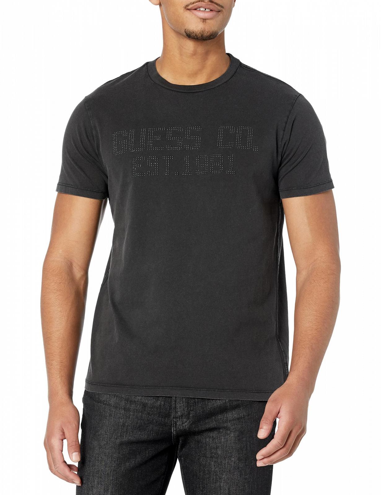 Мужская футболка GUESS - Studs Vintage Tee - Черный - L, фото №1 Мужская футболка GUESS - Studs Vintage Tee - Черный - L, фото №1