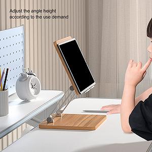 Підставка для ноутбука Дерев'яна Регульована Конструкція Алюмінієвий сплав Колір темного дерева synthetic.ua - Фото 1