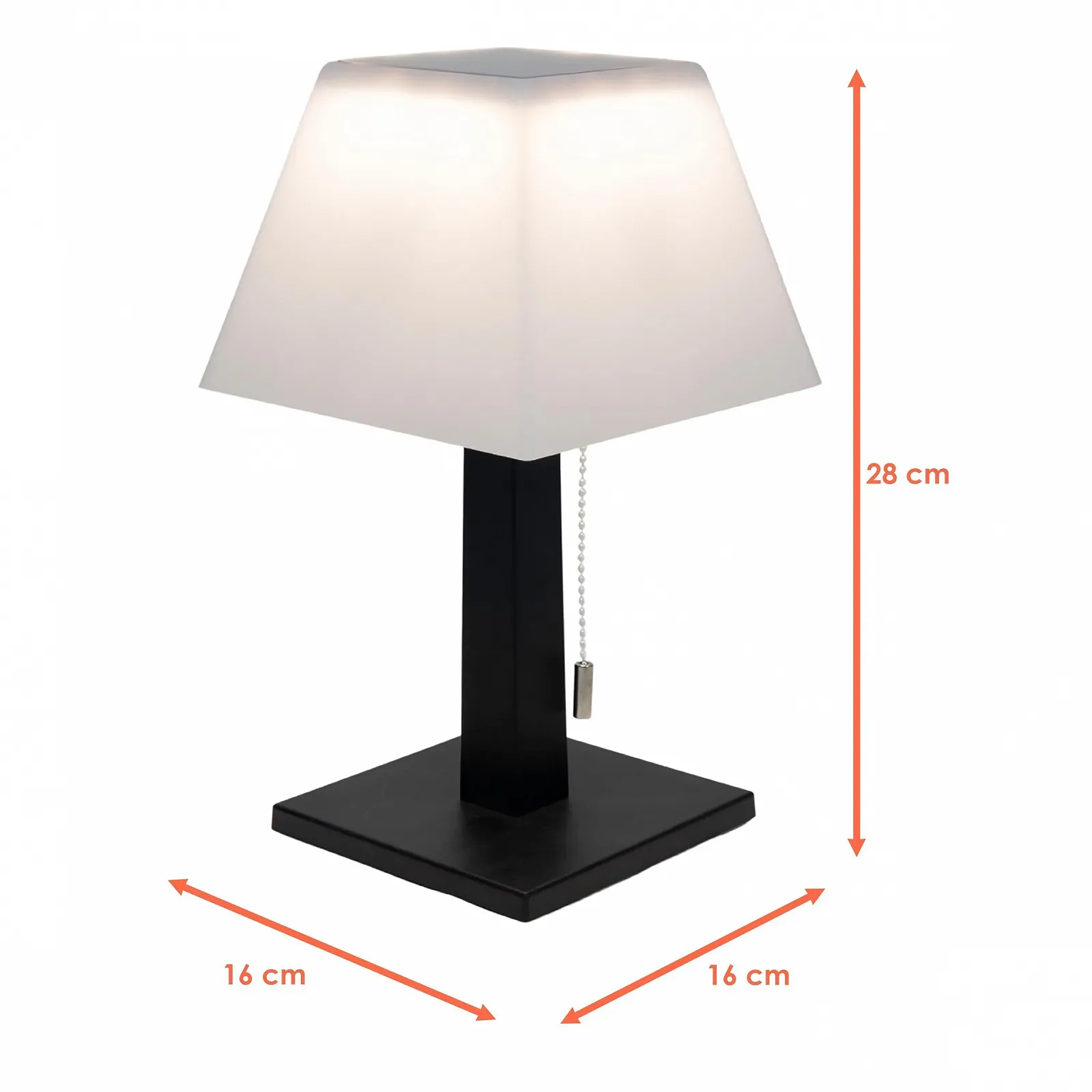 Настільна лампа 2-in-1 Solar and Battery 28 см 3 рівні яскравості Warm White, фото №2