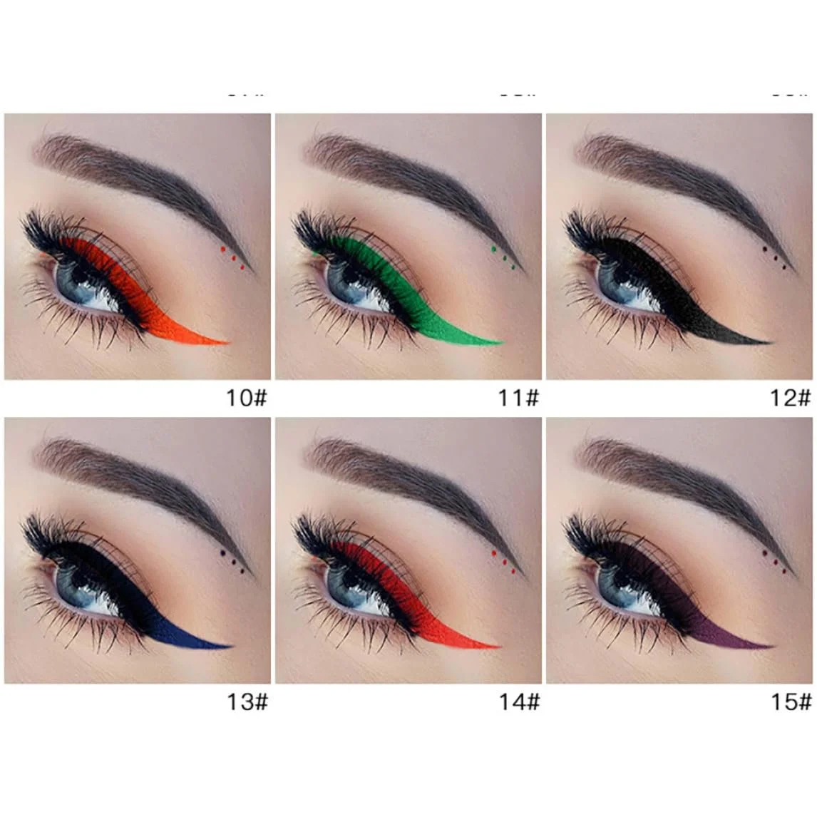 Матовий Рідка Eyeliner Різнокольоровий Eyeliner-Підводка водостійка Високопігментований Довготривалий Яскравий, фото №2