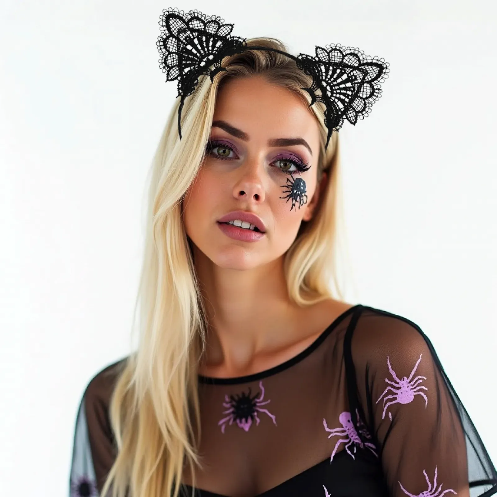 Обруч для волосся Вушка кота на Хелловін, фото №3