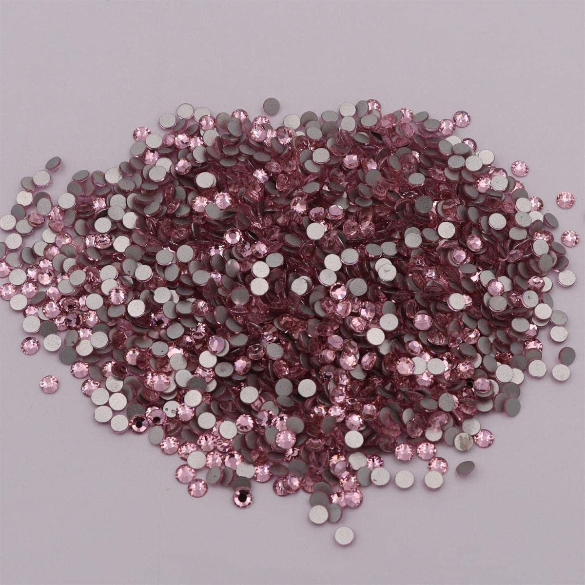 Стрази Світло-рожеві/рожеві SS3-SS34 з плоскою задньою стінкою, кристали для нейл-арту/стрази, що приклеюються, без гарячої фіксації SS34, 288 штук, фото №5