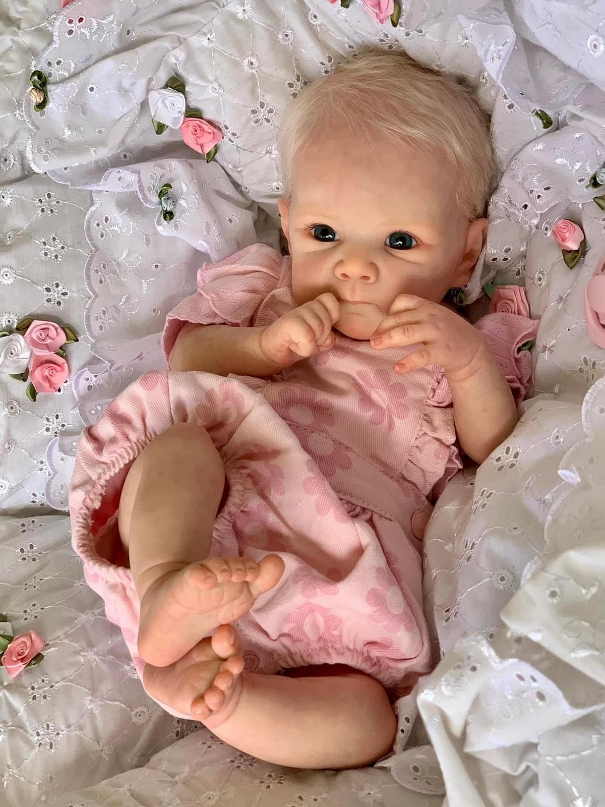 Лялька Zero pam Reborn Baby Girl 18-дюймова з повного силікону, фото №7