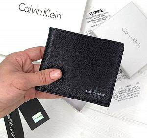Кошелек мужской кожаный стильный Calvin Klein - Фото 1