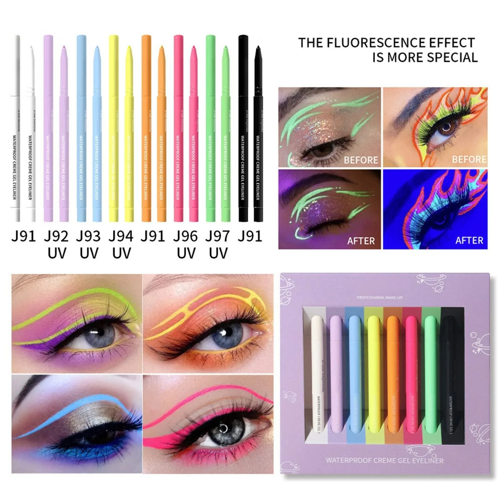 Гелевий лайнер Чорний матовий, фото №3