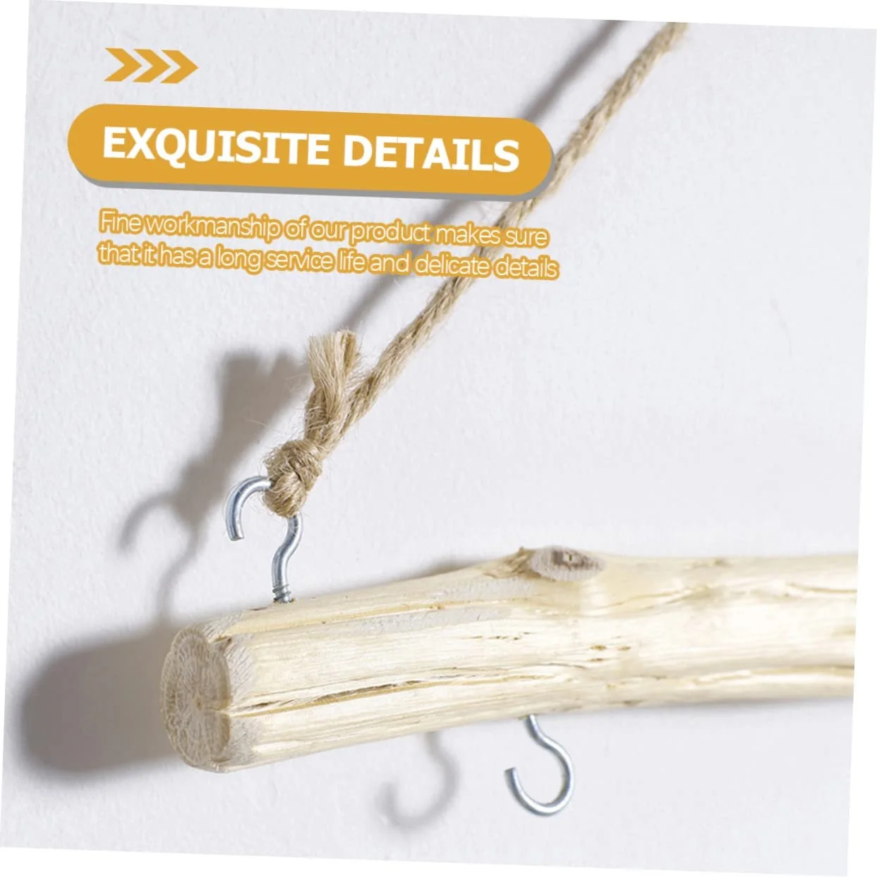 Підвісна полиця для рослин HEMOTON Дерево Залізо, фото №4 Підвісна полиця для рослин HEMOTON Дерево Залізо, фото №4